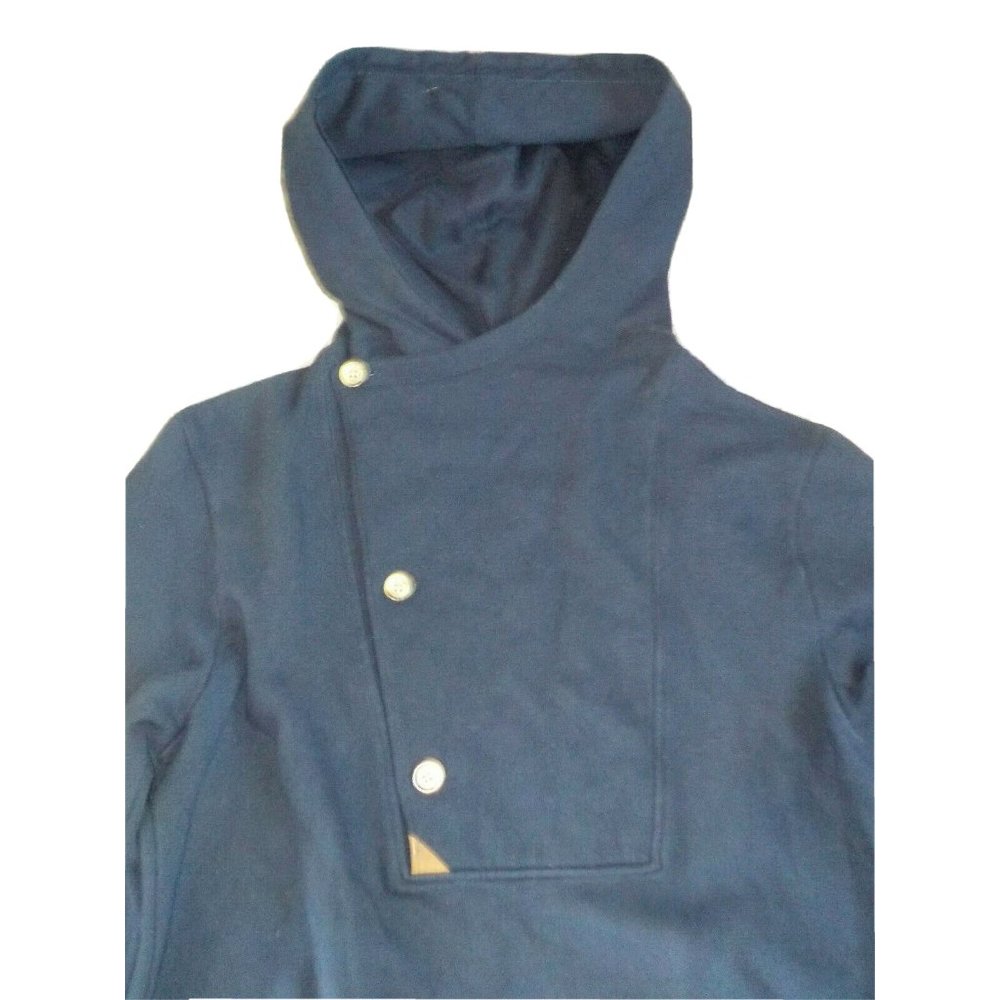 Revolution RVLT Hooded Pullover Sweatshirt Hoodie Fleece Lined Dk Blue - Picture 2 of 7